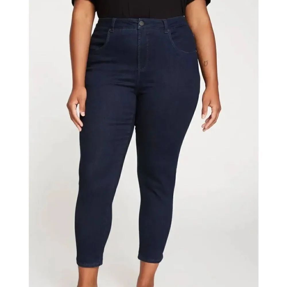 NWT Universal Standard Seine High Rise Skinny Jeans 27 Inch in Dark Indigo sz 00